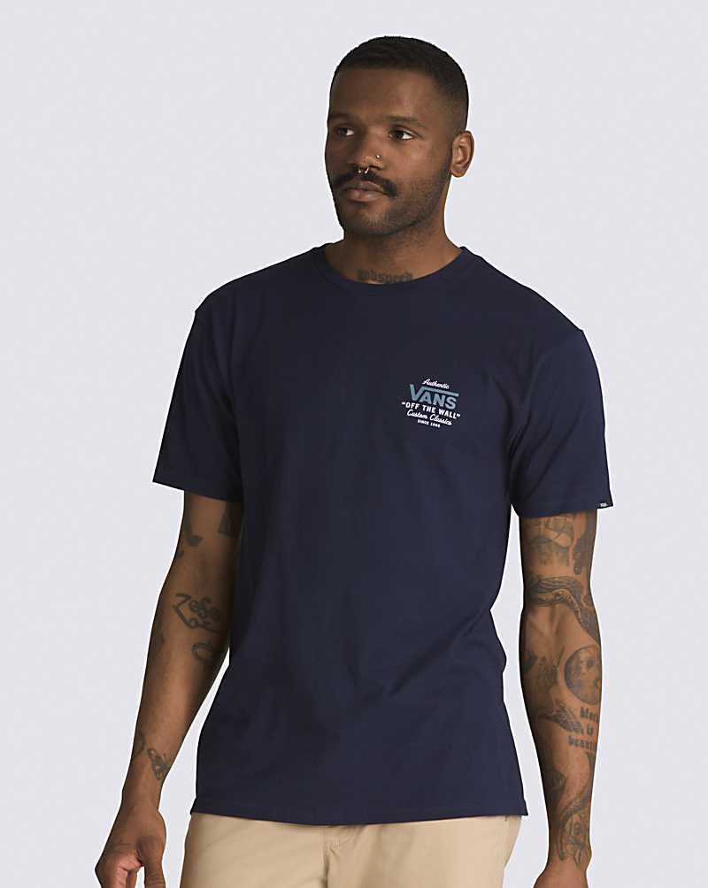 Vans Holder St Classic T-Shirt Herr Marinblå | Sverige MGVD05324