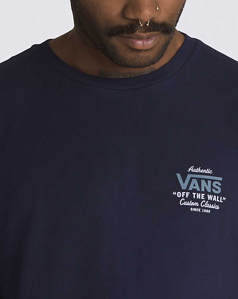 Vans Holder St Classic T-Shirt Herr Marinblå | Sverige MGVD05324