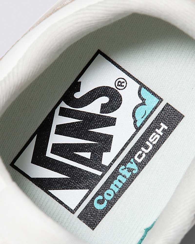 Vans Lowland ComfyCush Läder Skor Dam Vita Beige | Sverige CFZI57194