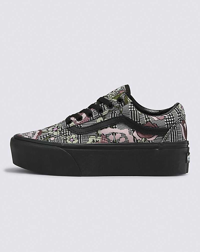 Vans Old Skool Stackform Tapestry Floral Skor Dam Svarta | Sverige BJIP24876