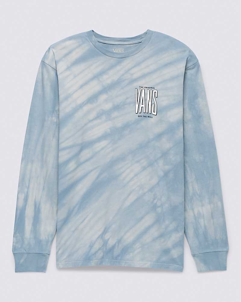 Vans Peaked Tie Dye Long Sleeve T-Shirt Herr Blå | Sverige SHIT17462