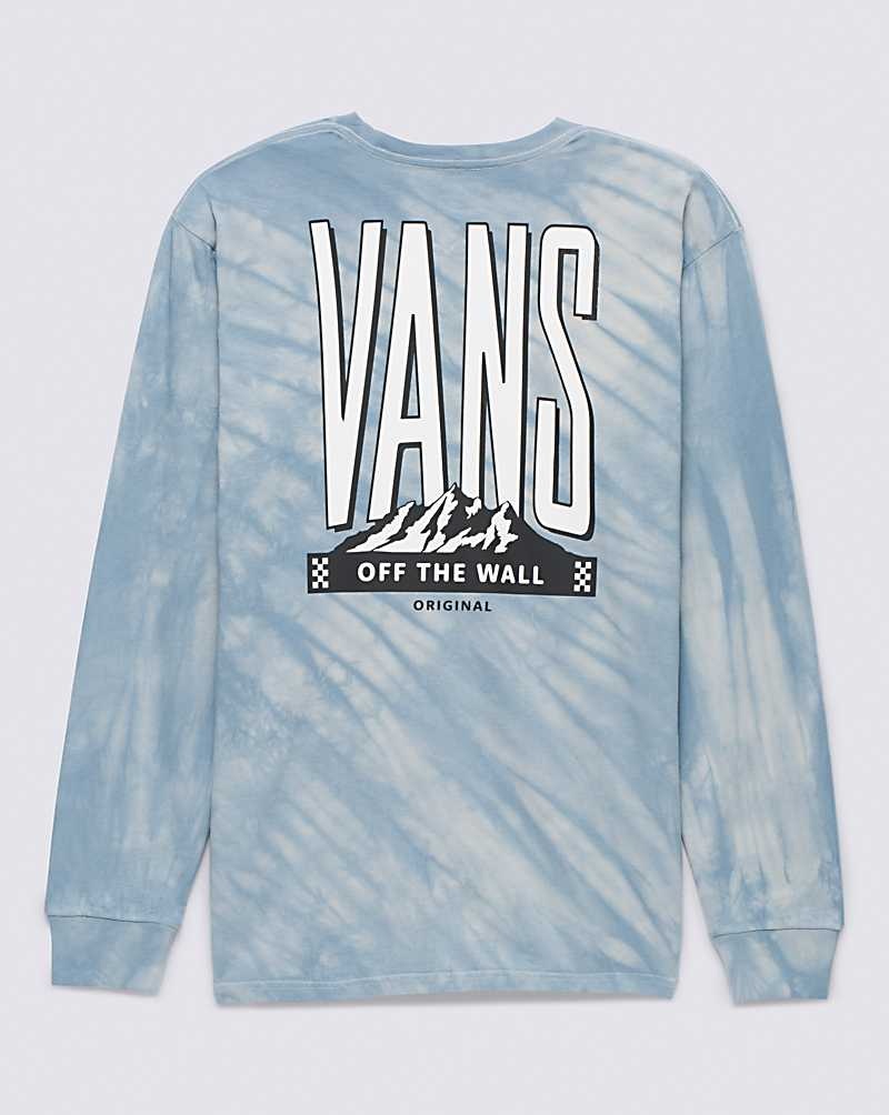 Vans Peaked Tie Dye Long Sleeve T-Shirt Herr Blå | Sverige SHIT17462