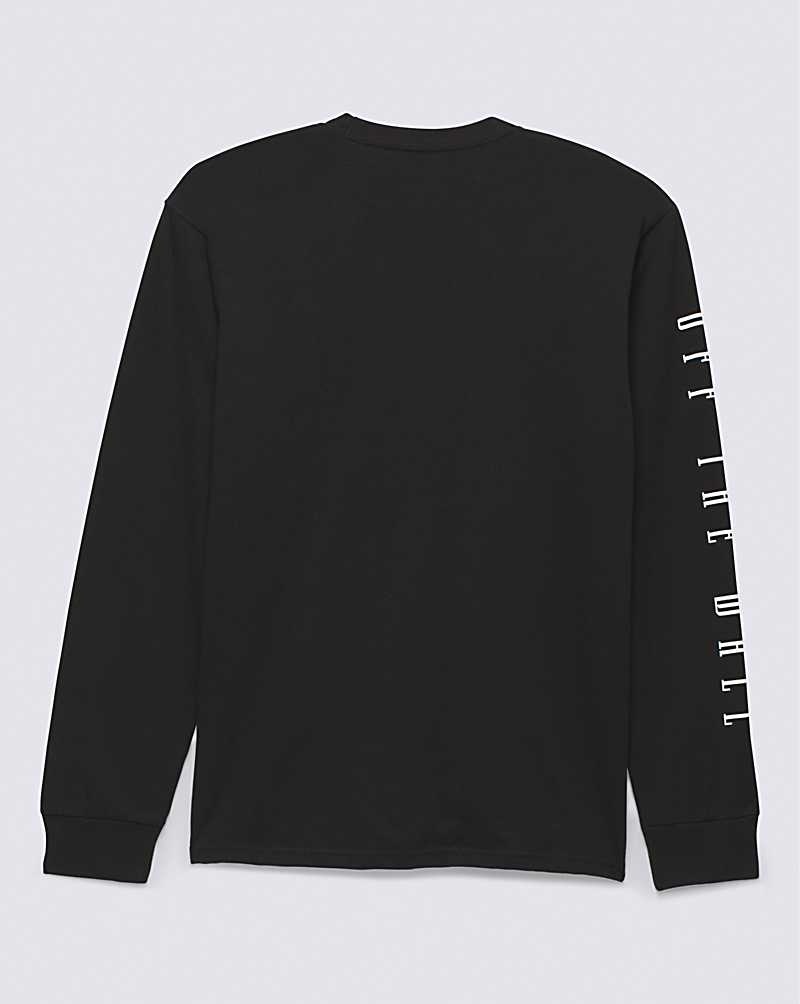 Vans Powerline Landscape Long Sleeve T-Shirt Herr Svarta | Sverige VGYK80571