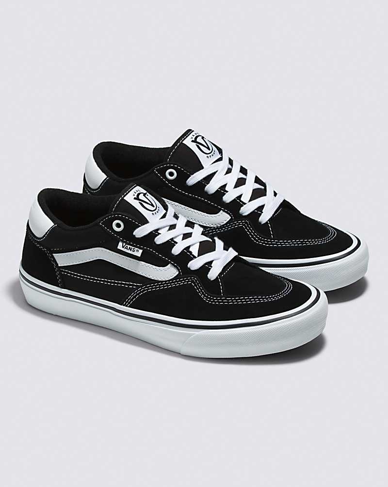 Vans Rowan Skateskor Herr Svarta Vita | Sverige CYBX32597