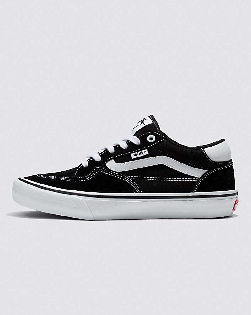 Vans Rowan Skateskor Herr Svarta Vita | Sverige CYBX32597