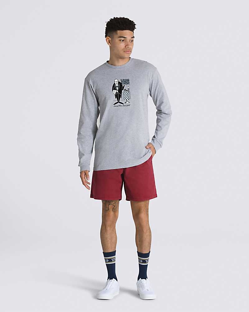 Vans Served Hot Long Sleeve T-Shirt Herr Grå | Sverige EYIV47231