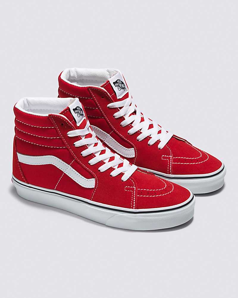 Vans Sk8-Hi Skor Dam Röda Vita | Sverige MBSH70541