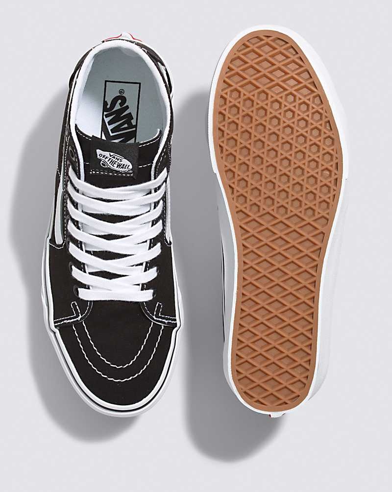 Vans Sk8-Hi Tapered Canvas Skor Dam Svarta Vita | Sverige GXAH10758