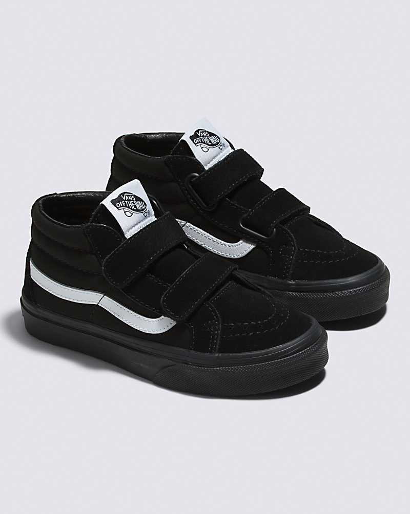 Vans Sk8-Mid Reissue V Canvas Mocka Skor Barn Svarta | Sverige VTFU27348