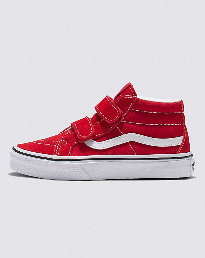 Vans Sk8-Mid Reissue V Skor Barn Röda Vita | Sverige PATI67204