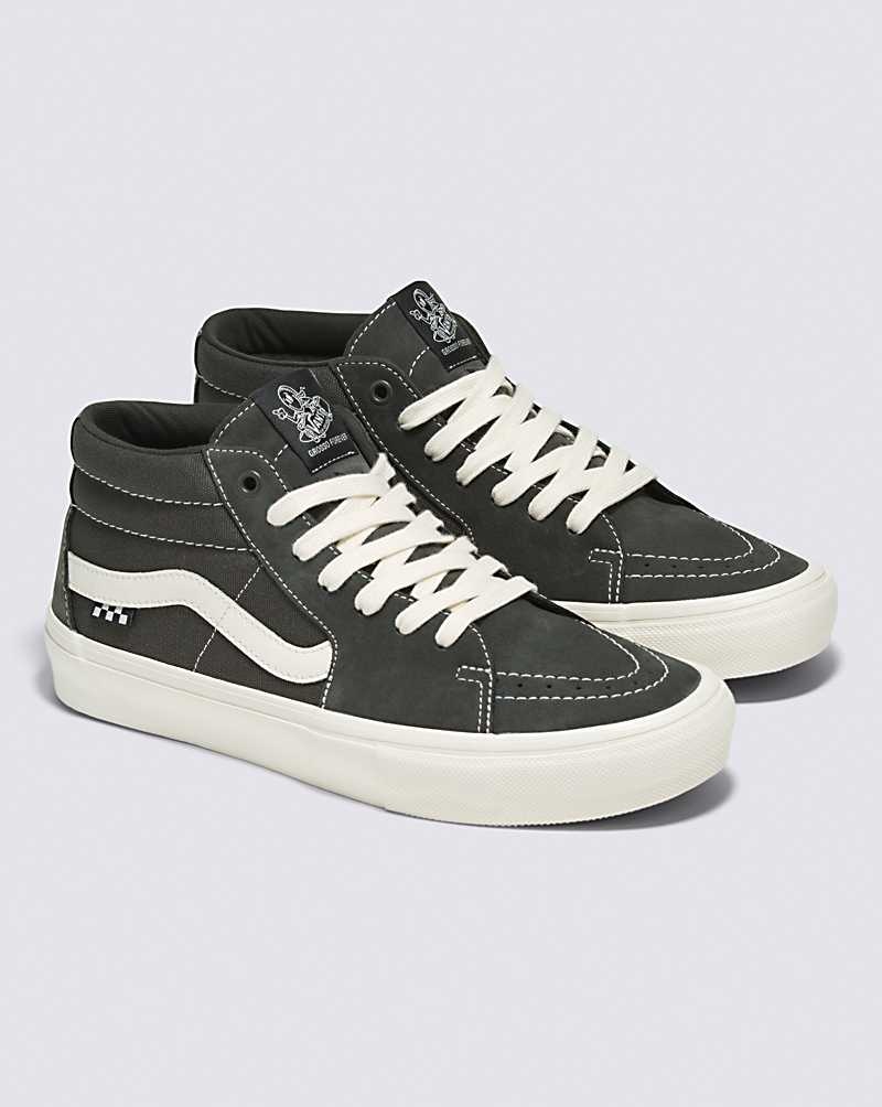 Vans Skate Grosso Mid Skateskor Dam Grå | Sverige DKFT63485