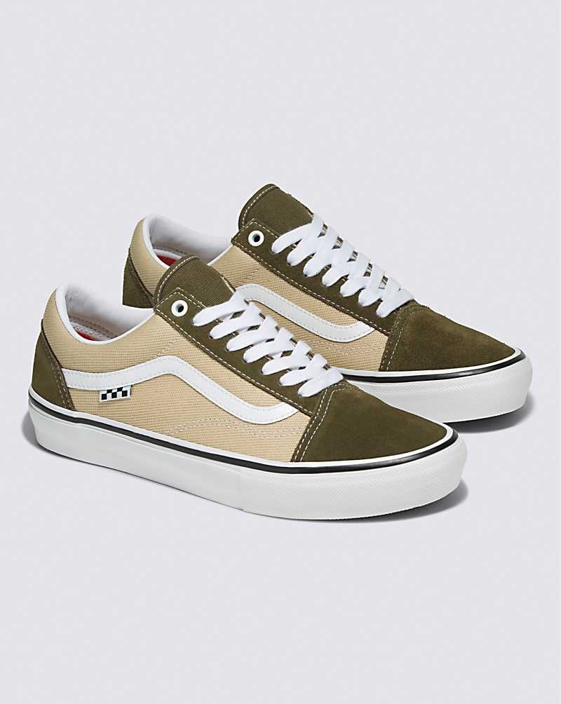 Vans Skate Old Skool Skateskor Herr Olivgröna Beige | Sverige CIZG49537