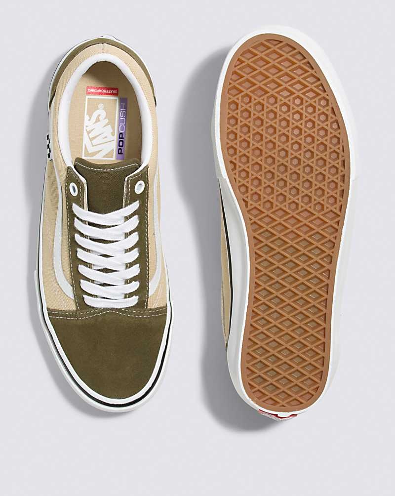 Vans Skate Old Skool Skateskor Herr Olivgröna Beige | Sverige CIZG49537