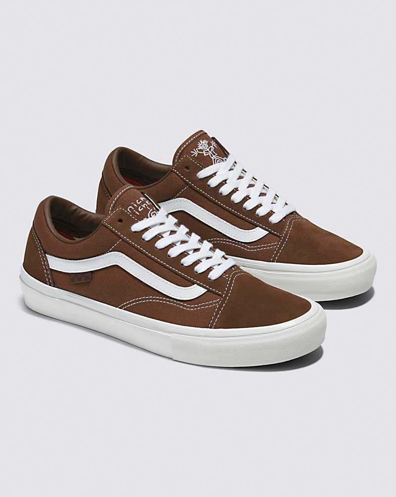 Vans Skate Old Skool X Nick Michel Skateskor Dam Bruna Vita | Sverige FWEB29308