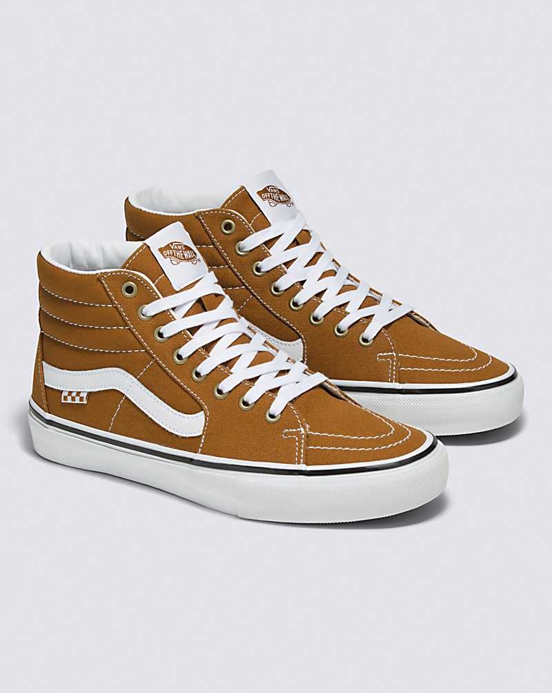 Vans Skate Sk8-Hi Skateskor Dam Bruna | Sverige XJSO64982