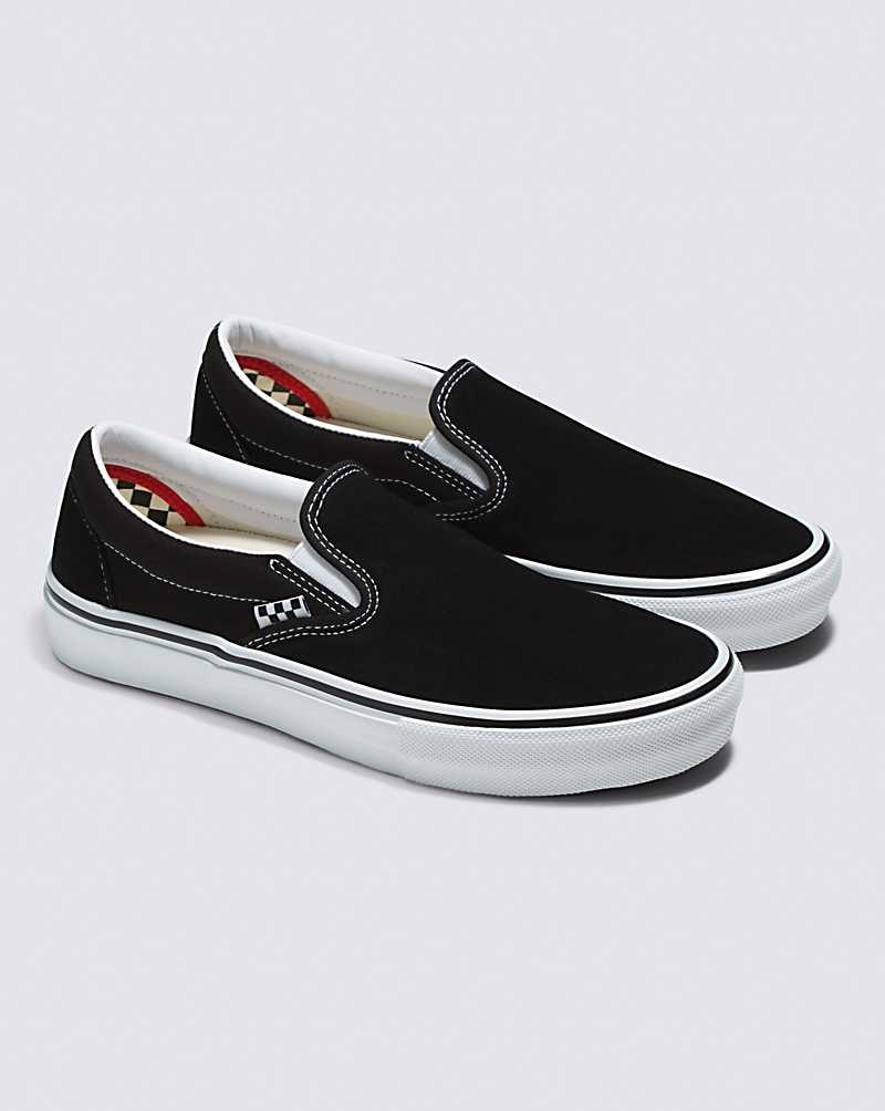 Vans Skate Slip-On Skateskor Dam Svarta Vita | Sverige VXTH12643