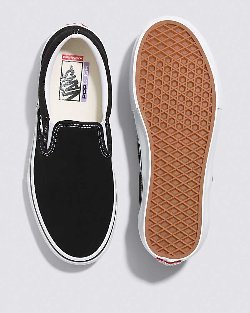 Vans Skate Slip-On Skateskor Dam Svarta Vita | Sverige VXTH12643