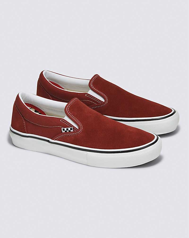 Vans Skate Slip-On Skateskor Herr Mörkröda | Sverige YFDP91374