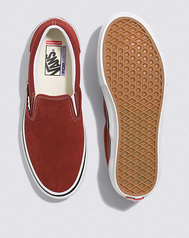 Vans Skate Slip-On Skateskor Herr Mörkröda | Sverige YFDP91374