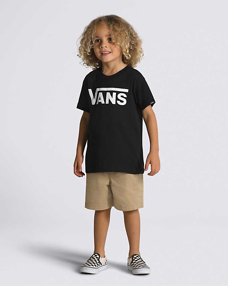 Vans Små Barn Classic T-Shirt Barn Svarta Vita | Sverige DSFI69217