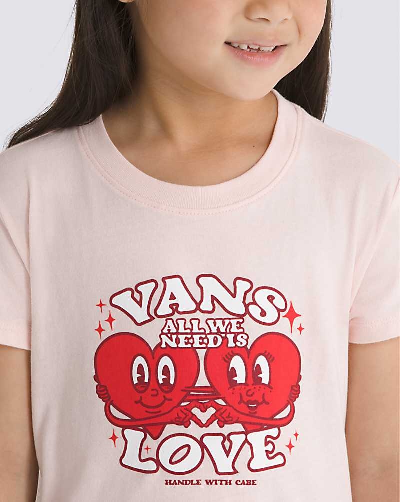 Vans Små Barn Love Heart Long Sleeve T-Shirt Barn Rosa | Sverige EWZG19463