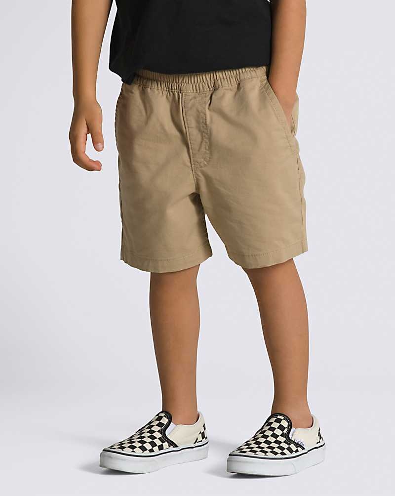 Vans Små Barn Range Elastic Midja Shorts Barn Khaki | Sverige HTRP73029