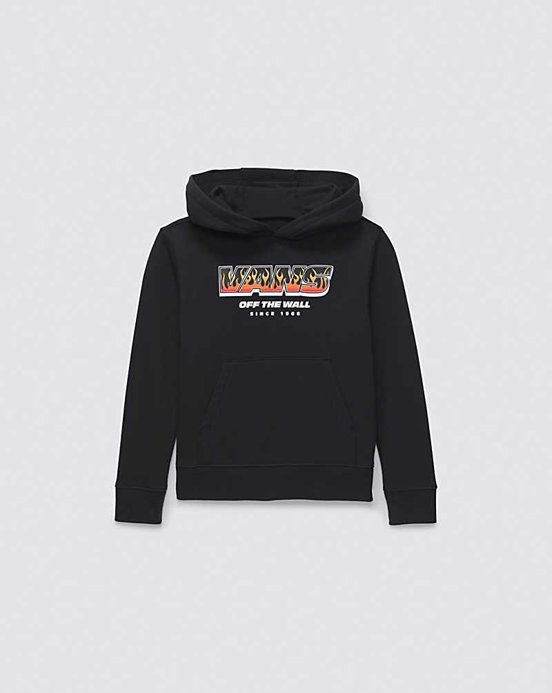 Vans Små Barn Up In Flames Pullover Hoodie Barn Svarta | Sverige AETP02541