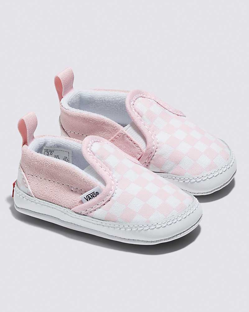 Vans Spädbarn Slip-On V Crib Checkerboard Skor Barn Vita | Sverige XFKE31247