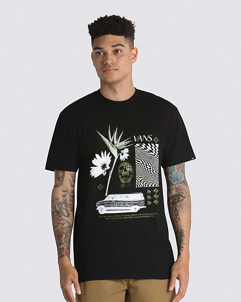 Vans Warped Vacation T-Shirt Herr Svarta | Sverige IZPE09243