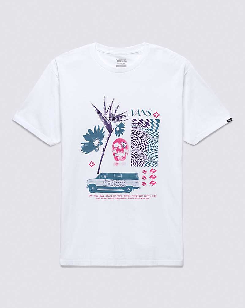 Vans Warped Vacation T-Shirt Herr Vita | Sverige BZJQ31859