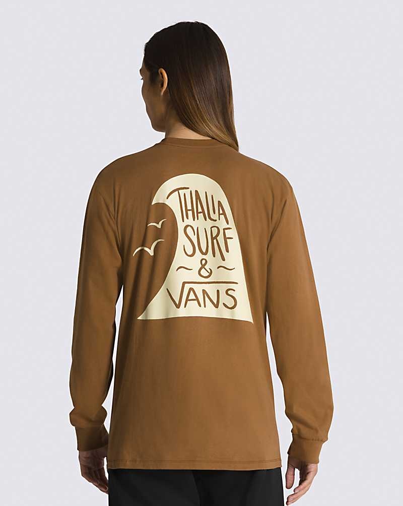 Vans X Thalia Hi Tide Long Sleeve T-Shirt Herr Bruna | Sverige SWIK83420